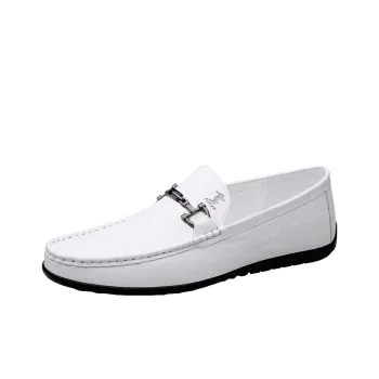 Abango Gommino Loafers Unisex White/Black/Brown