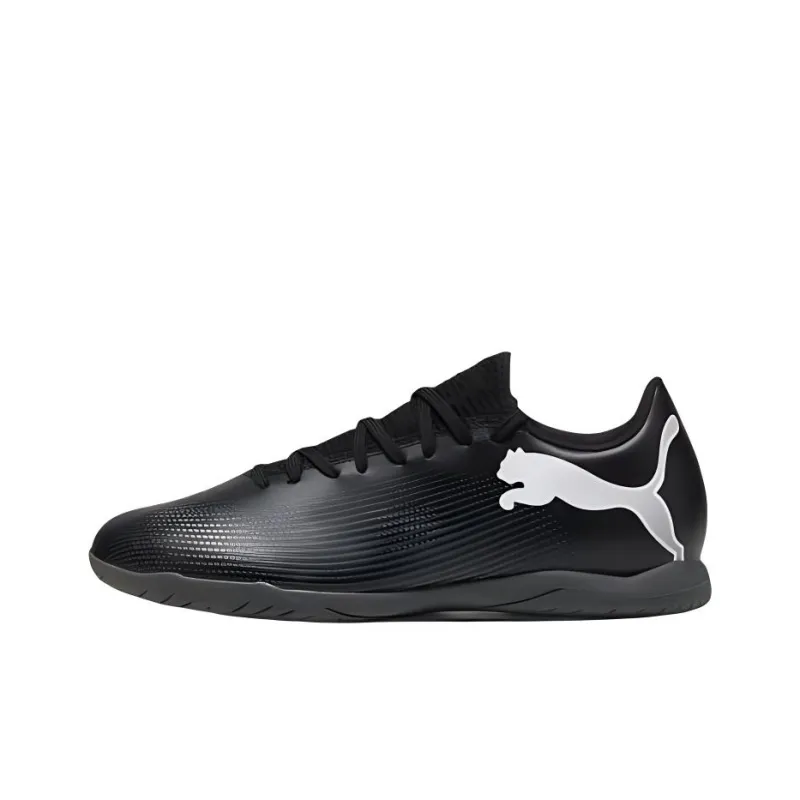 PUMA FUTURE 7 PLAY Anti Slip Wear Resistant Soccer Shoes Men's Black White-0
