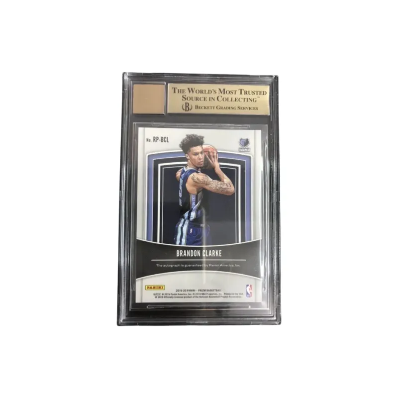 PANINI 2019 20 Prizm Grizzlies Starters Brandon Clark Signature Card Star Card Pass Graded Cards 1 Pc-1