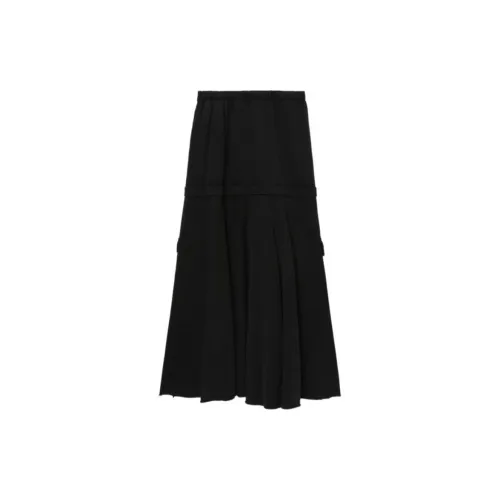 Mini Cream Casual Long Skirts Women's Black