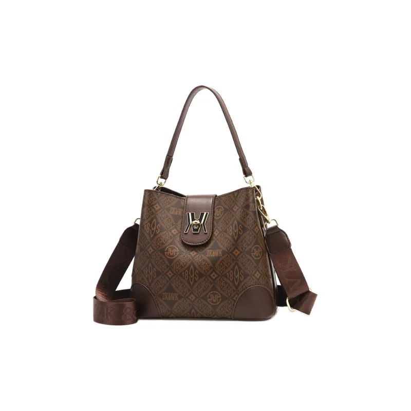 Weymond Pu Crossbody Handbag, Shoulder Bag Regular Women's Coffee/Earth Yellow/Ecru-6