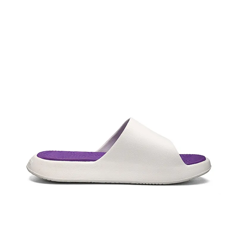 PEAK Tai Ji1.0 Slip Resistant Abrasion Resistant Slide Slippers Men's Ivory Purple-1