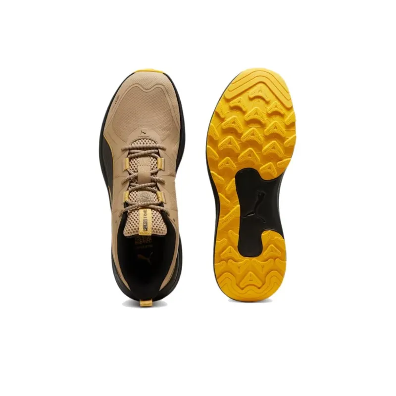 PUMA Reflect Lite Trail Anti Slip Wear Resistant Low Top Trail Running Shoes Unisex Yellow Black-4