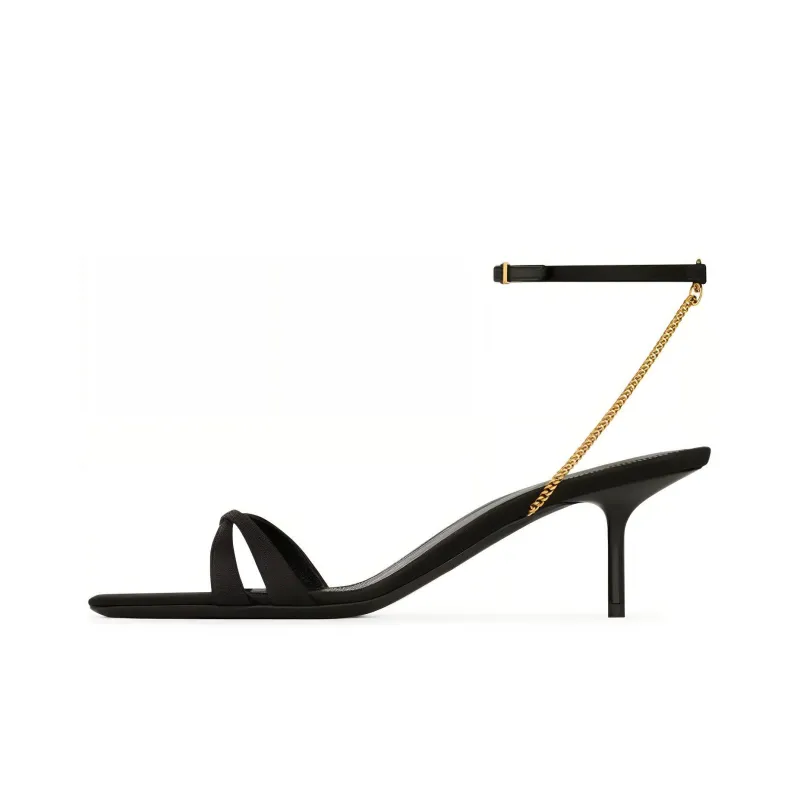 SAINT LAURENT One Strap Sandals 5.5cm Women's Black-0
