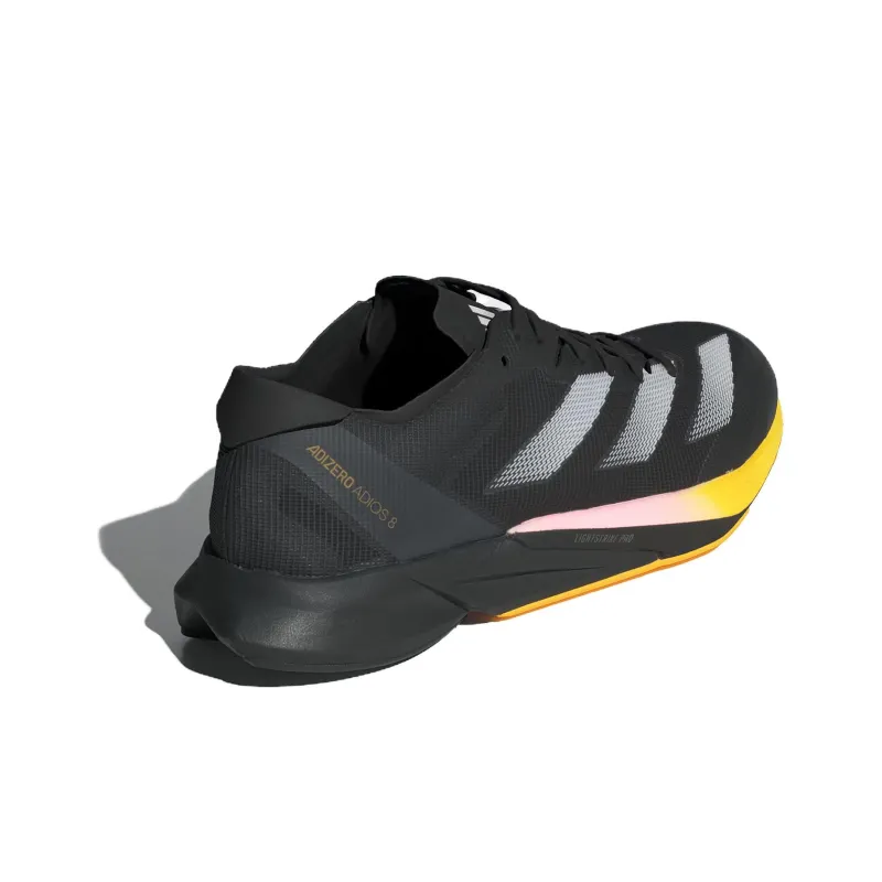 Adidas Adizero Adios 8 Cushioning Wear-Resistant Low-Top Marathon Running Shoes Women's Black Yellow-3