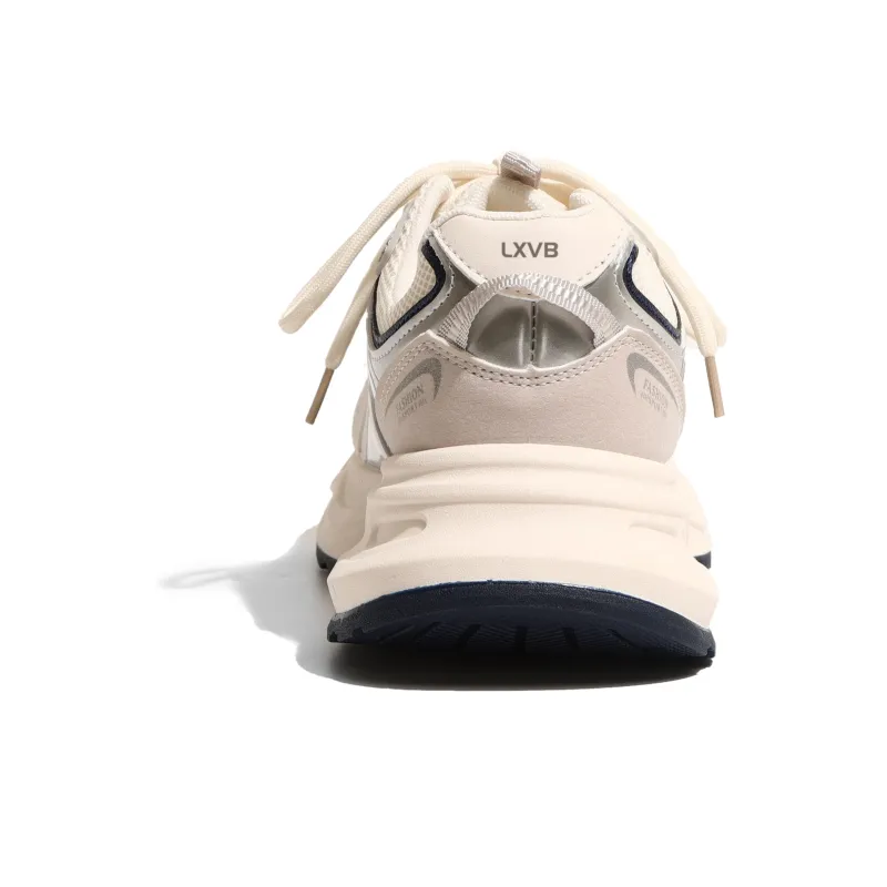 LXVB Slip-Resistant Breathable Low-Top Chunky Sneakers 5cm Women's-12