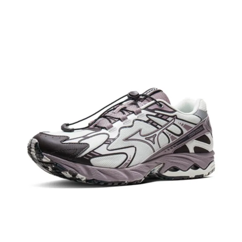 Mizuno Wave Solar V2 Wear Resistant Low Top Casual Running Shoes Unisex White Purple-2