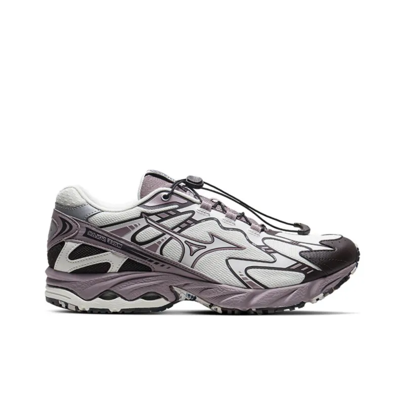 Mizuno Wave Solar V2 Wear Resistant Low Top Casual Running Shoes Unisex White Purple-1