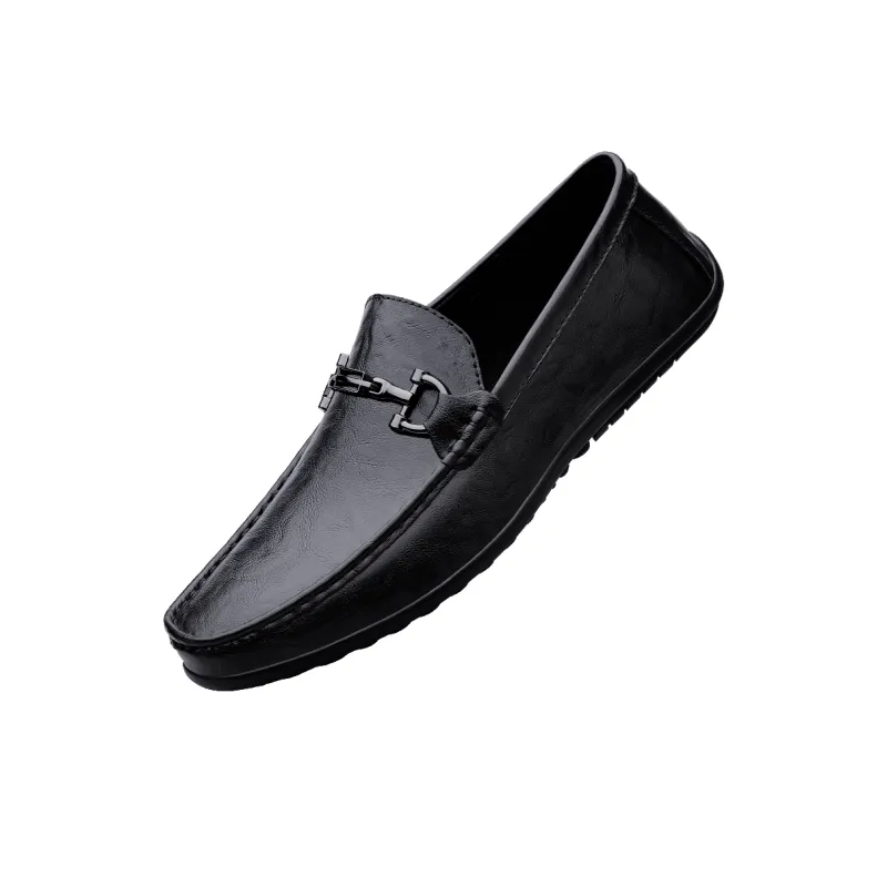 Abango Gommino Loafers Unisex White/Black/Brown-7