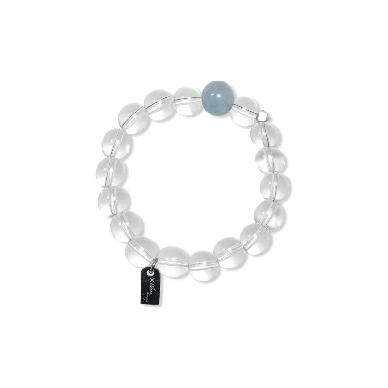 AWE Beads Gray Angel Niche Accessory Agate Crystal Beaded Bracelet Birthday Confession Bestie Gift Unisex-10
