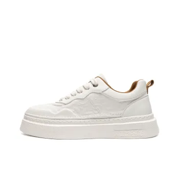 Z.SUO Slip Resistant Water Resistant Cushioning Low Top Skateboard Shoes Men's White
