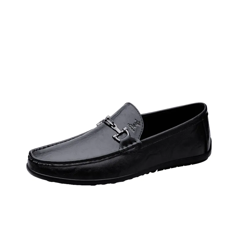 Abango Gommino Loafers Unisex White/Black/Brown-6