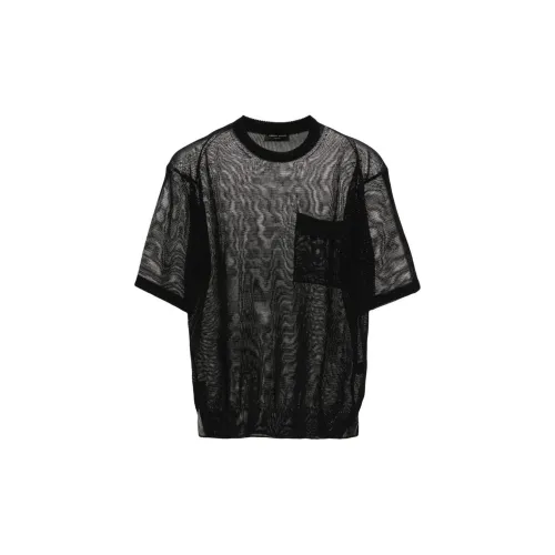 ROBERTO COLLINA Short-sleeve Semi-sheer Jumper