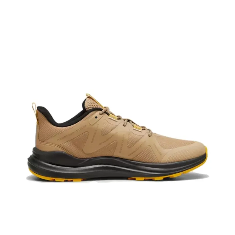 PUMA Reflect Lite Trail Anti Slip Wear Resistant Low Top Trail Running Shoes Unisex Yellow Black-1