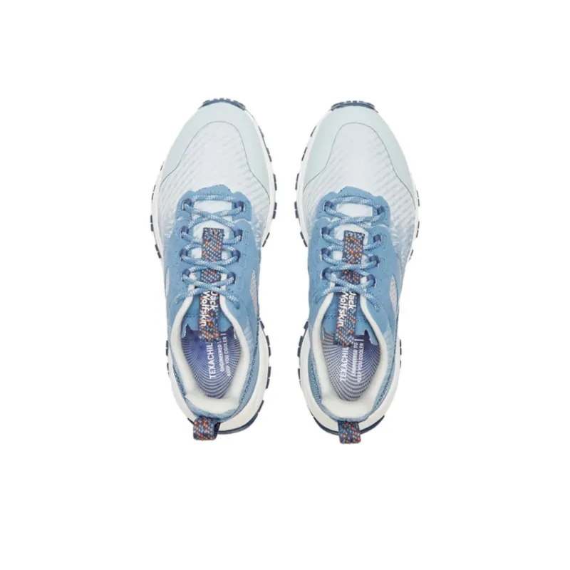 Jack Wolfskin Anti Slip Wear Resistant Low Top Trekking Shoes Women's Blue White-3