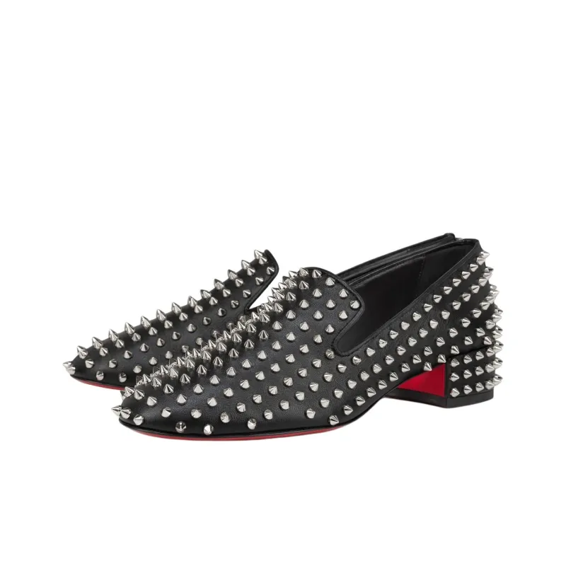 CL LUBOTING Spikeasy Loafers 3cm Women's Black-2