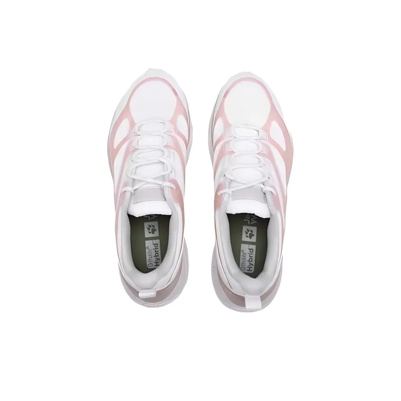 Jack Wolfskin Anti Slip Wear Resistant Low Top Trekking Shoes Women's Pink White-4