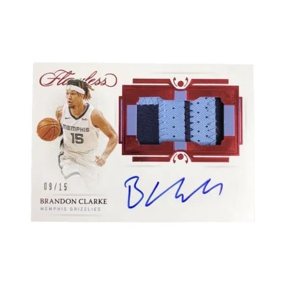 PANINI Brandon Clarke 2020 21 Portable Patch Signature 09/15 Card Star Player Card Product Access Sports Cards 1 Pc-0