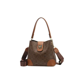 Weymond Pu Crossbody Handbag, Shoulder Bag Regular Women's Coffee/Earth Yellow/Ecru