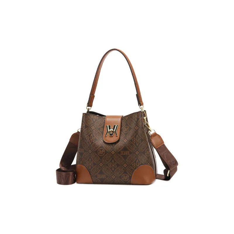 Weymond Pu Crossbody Handbag, Shoulder Bag Regular Women's Coffee/Earth Yellow/Ecru-12