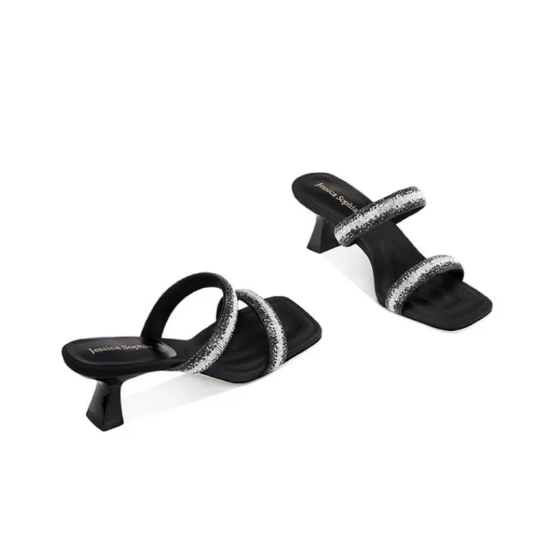 JESSICA SOPHIA Rhinestone Slide Slippers Women's-6