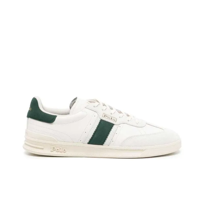 Polo Ralph Lauren Low Top Skateboard Shoes Men's White Green-1