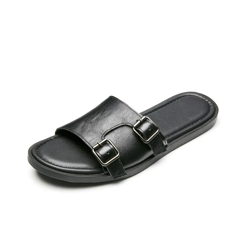 Brounvanm Slide Slippers Men Black/Brown-1