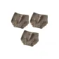 M1155-F Set-Ribbed Lace Trim-Gray+Gray+Gray (3 Pack)