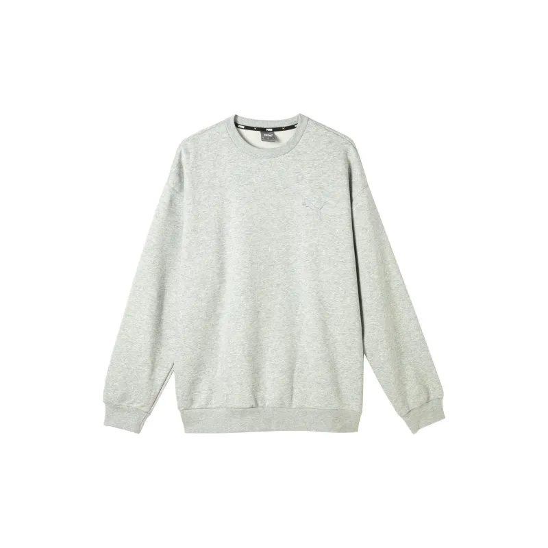 PUMA ELEVATED CREWNECK FL Sweatshirt Men's Light Mixed Gray-0