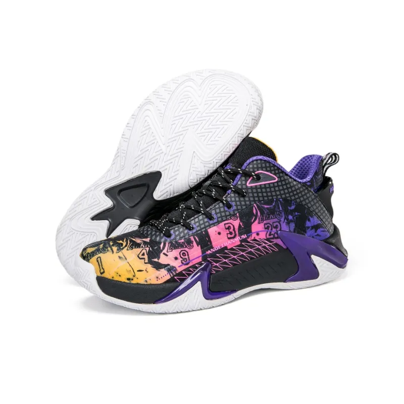 ANDEZHANMUSI Cushioning, Breathable, Slip Resistant Low Top Cushioning Technology Basketball Shoes Unisex-7