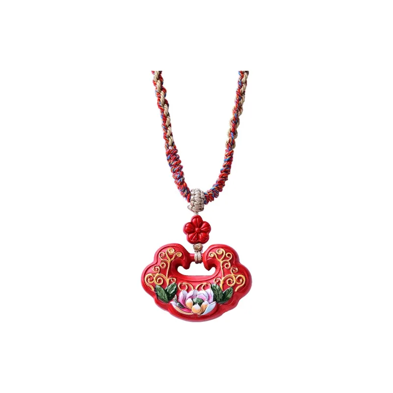 Sweet Kisses Reconstructed Cinnabar Necklaces Unisex-0