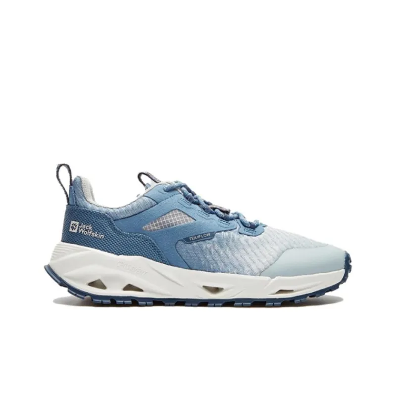 Jack Wolfskin Anti Slip Wear Resistant Low Top Trekking Shoes Women's Blue White-1