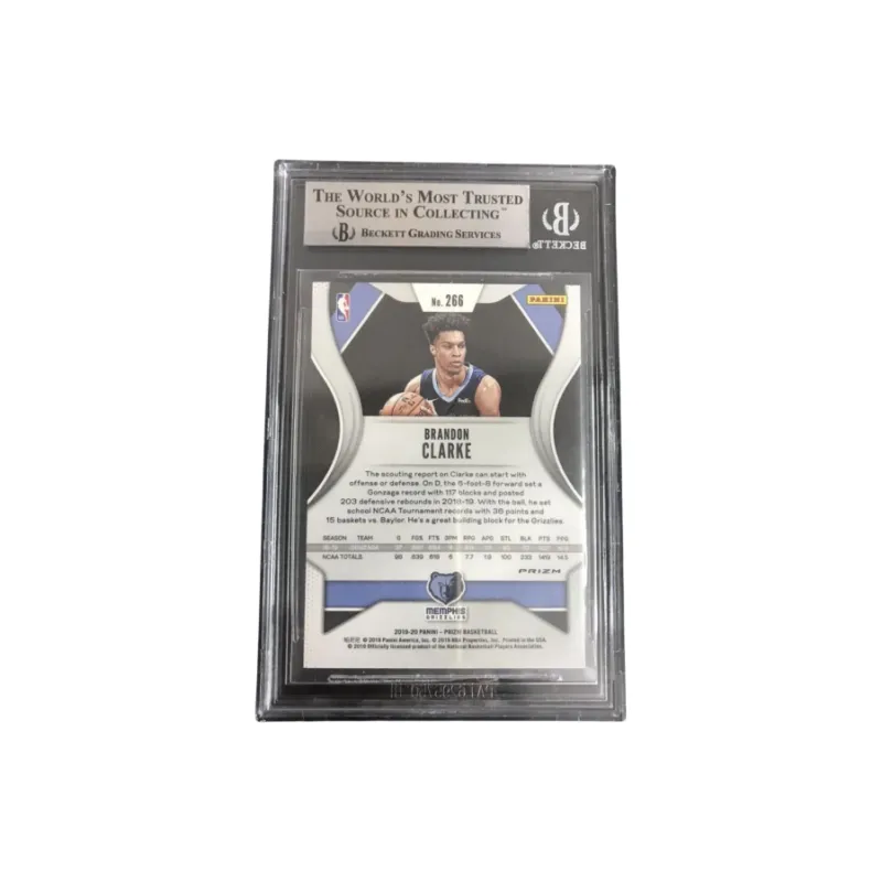 PANINI 2019 20 PRIZM Silver Fold Grizzlies Brandon Clarke 9 Point Player Card Condition Passed Graded Cards 1 Pc-1