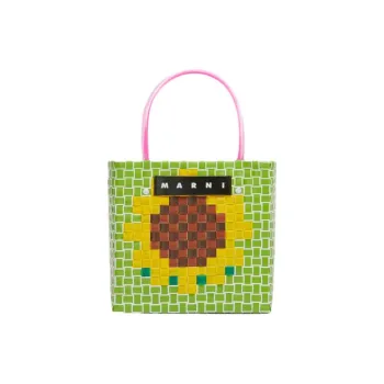 MARNI Plastic Tote Bag, Shopping Bag, Handbag Small Size Women's Green
