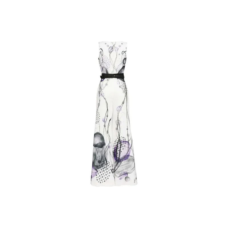 Saiid Kobeisy Canton Violet print Jumpsuit-1