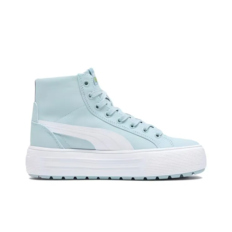 PUMA Anti Slip Wear Resistant Mid Top Casual Shoes Women's Blue White-1