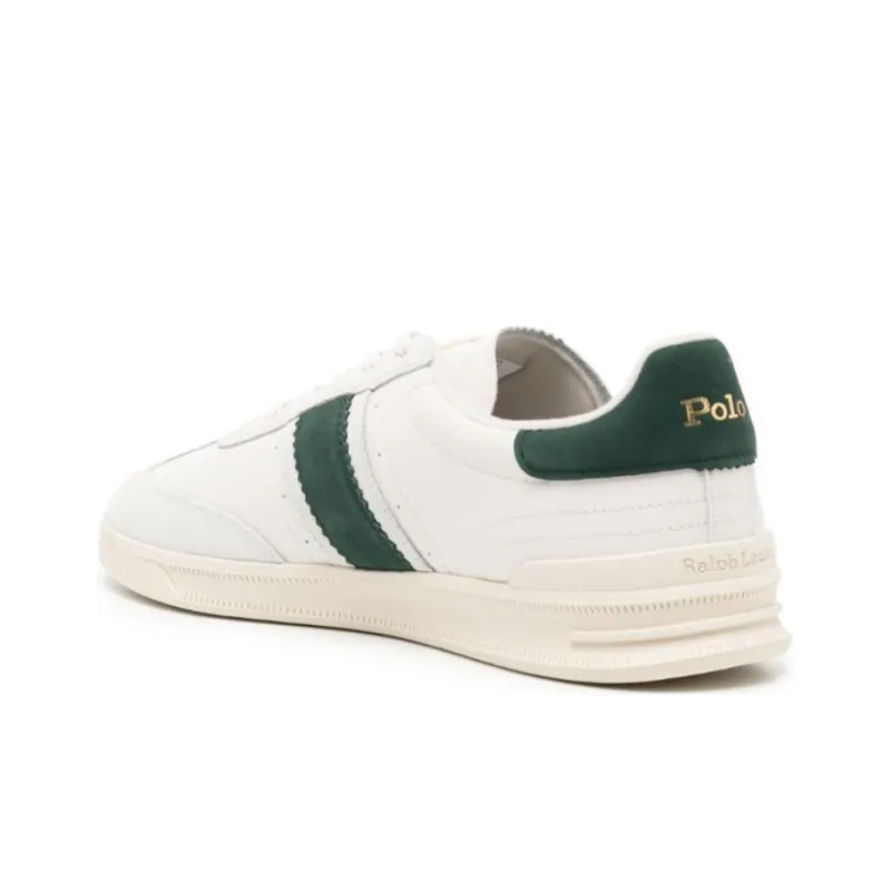 Polo Ralph Lauren Low Top Skateboard Shoes Men's White Green-3