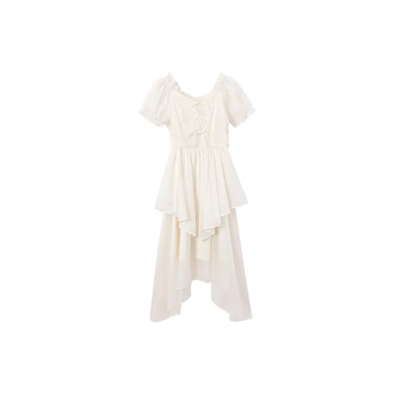KUNZHUDAXIANG Short Sleeved Dress Women's-7