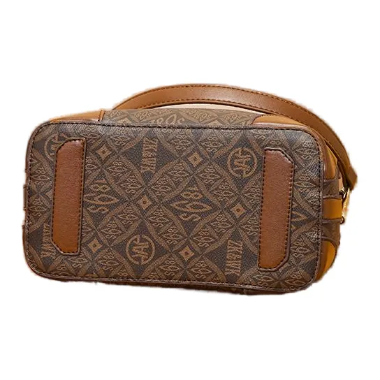 Weymond Pu Crossbody Handbag, Shoulder Bag Regular Women's Coffee/Earth Yellow/Ecru-19