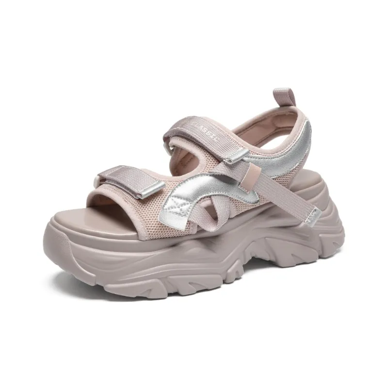 ZHR Beach Sandals Women's Beige, Gray Pink-7