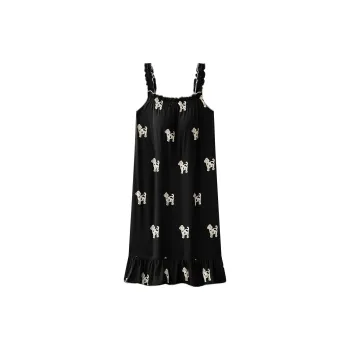 Gongdie Nightgown Women's Black