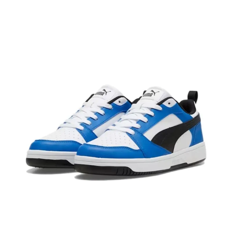 PUMA Rebound V6 Anti Slip Wear Resistant Low Top Casual Shoes Unisex White Blue-2