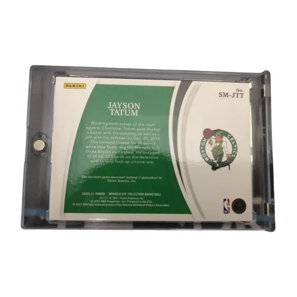 PANINI 20 21 Celtics Tatum Imm Material Jersey Player Card 99 Serial Card Product Access Sports Cards 1 Pc-1