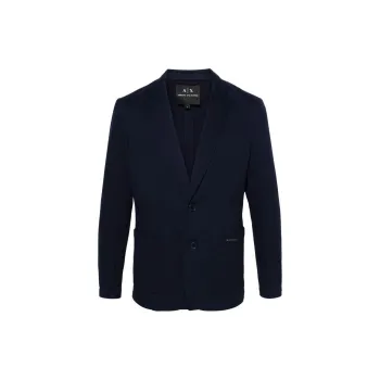 ARMANI EXCHANGE Single breasted Piqué Blazer