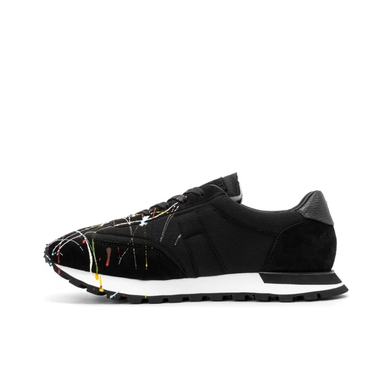 Maison Margiela Replica Paint Splatter Low Top Casual Shoes Men's Black-0