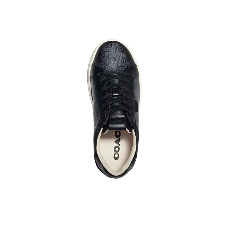 COACH Lowline Low-Top Skateboard Shoes Men's Black-3