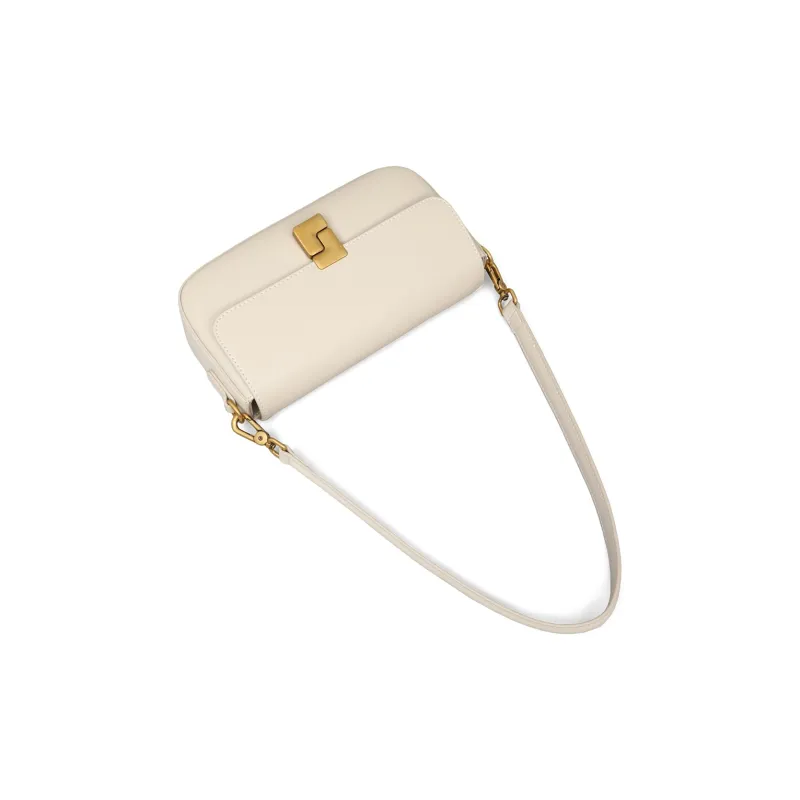 PT'SON Synthetic Leather Small Square Bag, Shoulder Bag, Crossbody Bag Regular Women's Milkshake White-1