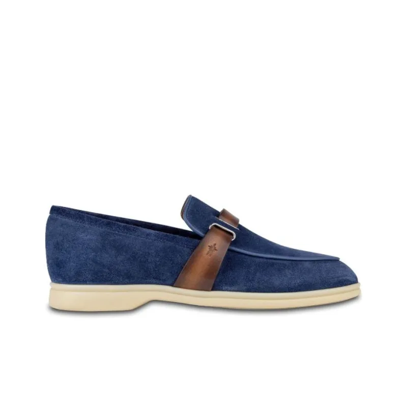 MAISON CORTHAY Portofino Loafers Men's Blue-1