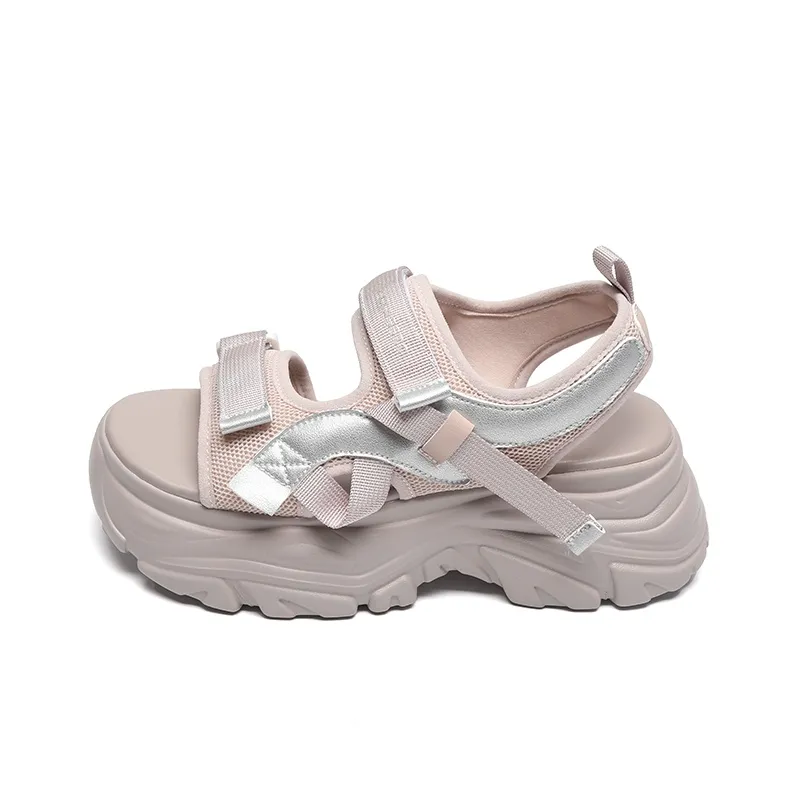 ZHR Beach Sandals Women's Beige, Gray Pink-6