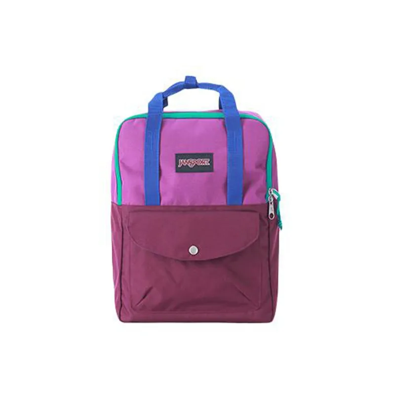 JanSport Polyester Backpack Medium Size Unisex Pink & Purple-0